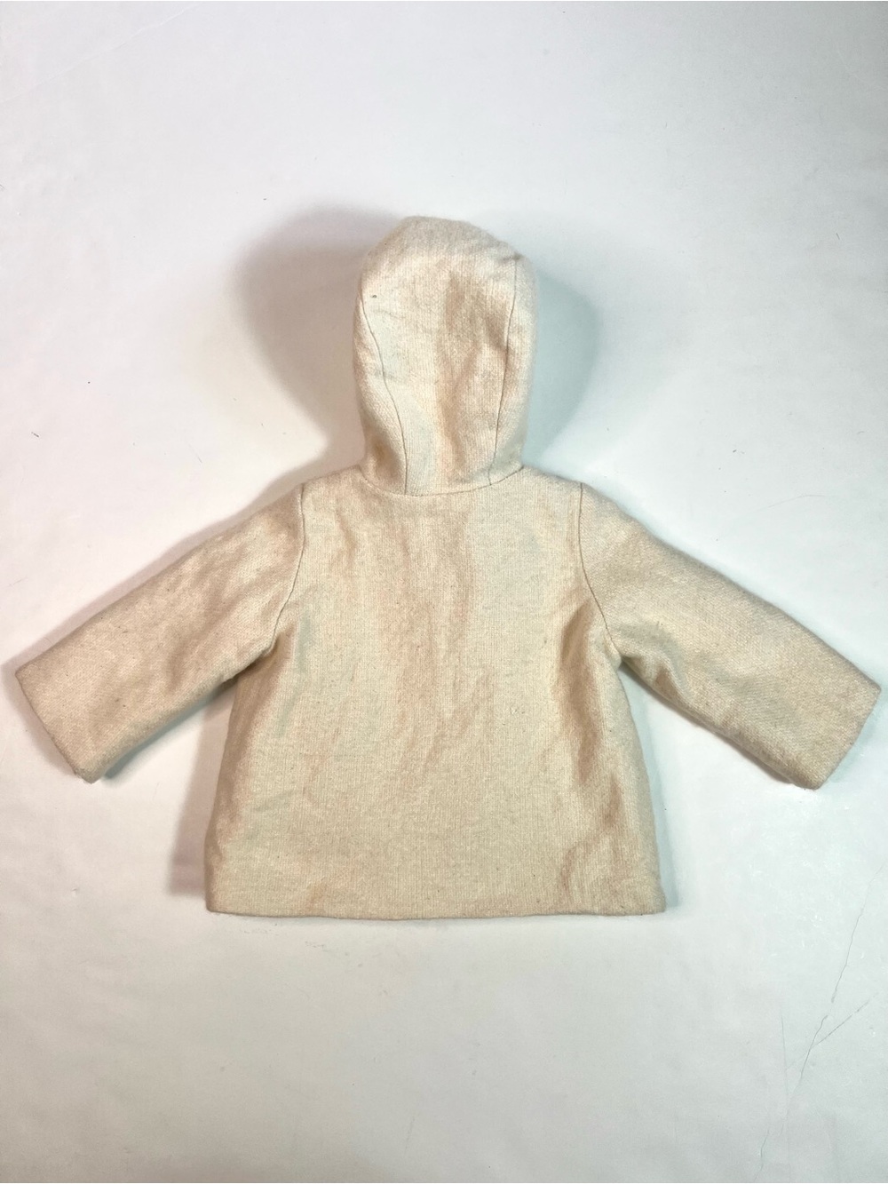 Bonpoint Misha Wool Cotton Double Breasted Hooded Winter Coat Size 18 Months - Picture 2 of 13